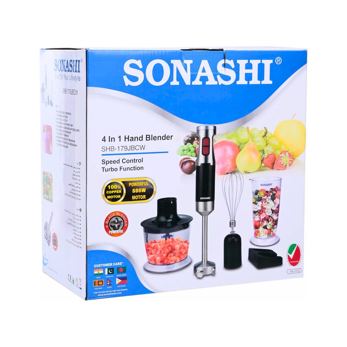 SONASHI 600W 4 IN 1 HAND BLENDER - الصورة 2